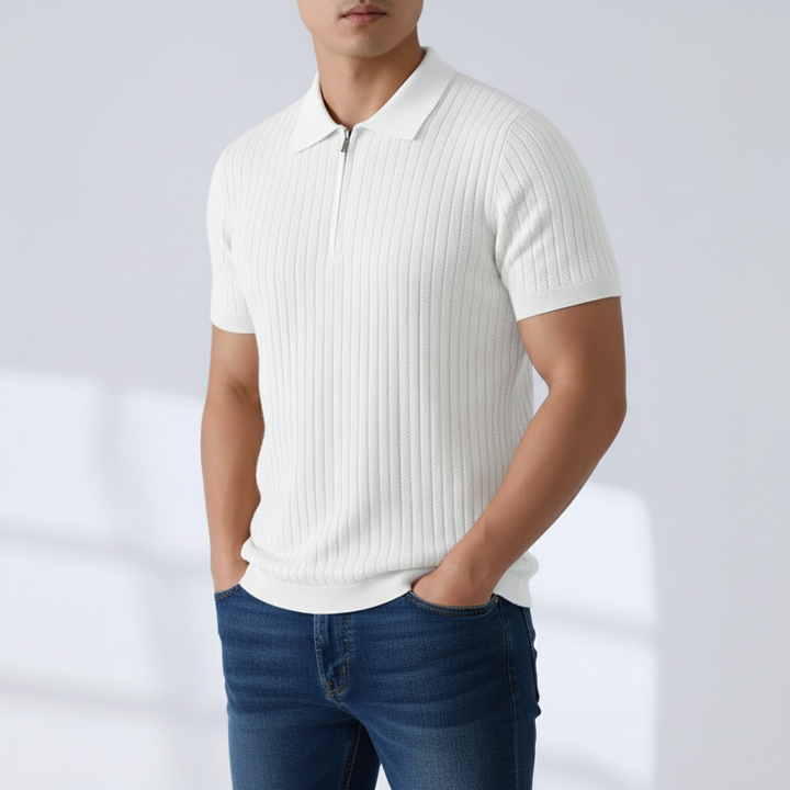 Bruno Ribbed Knit Polo