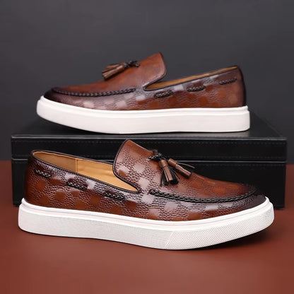 Giovanni Costello Leather Slip-on Shoes