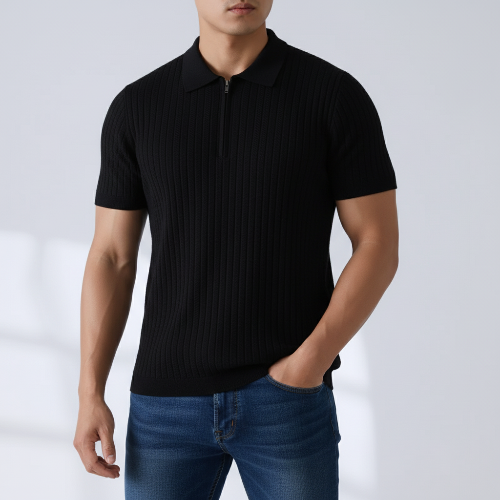 Bruno Ribbed Knit Polo