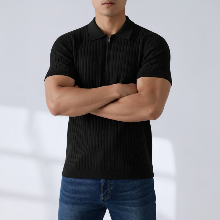 Bruno Ribbed Knit Polo