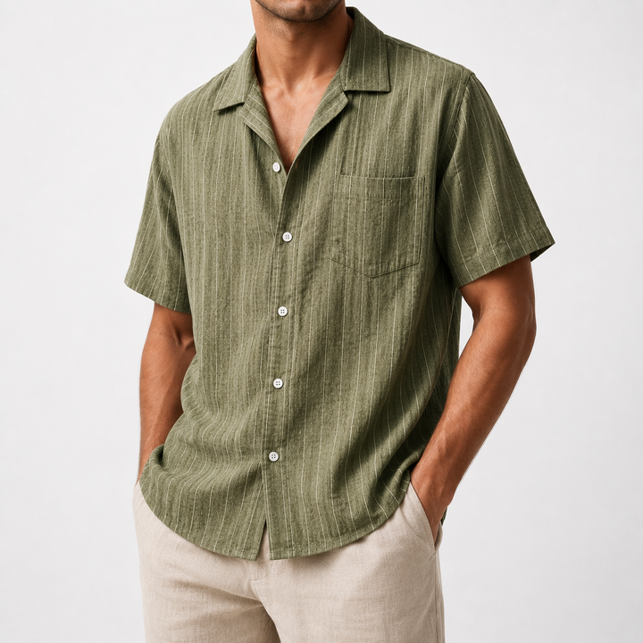 Marcello Striped Linen Shirt