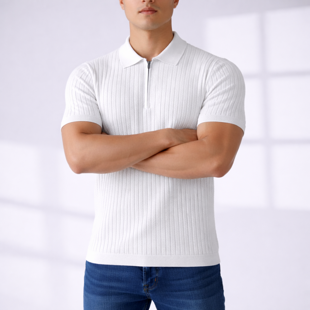 Bruno Ribbed Knit Polo