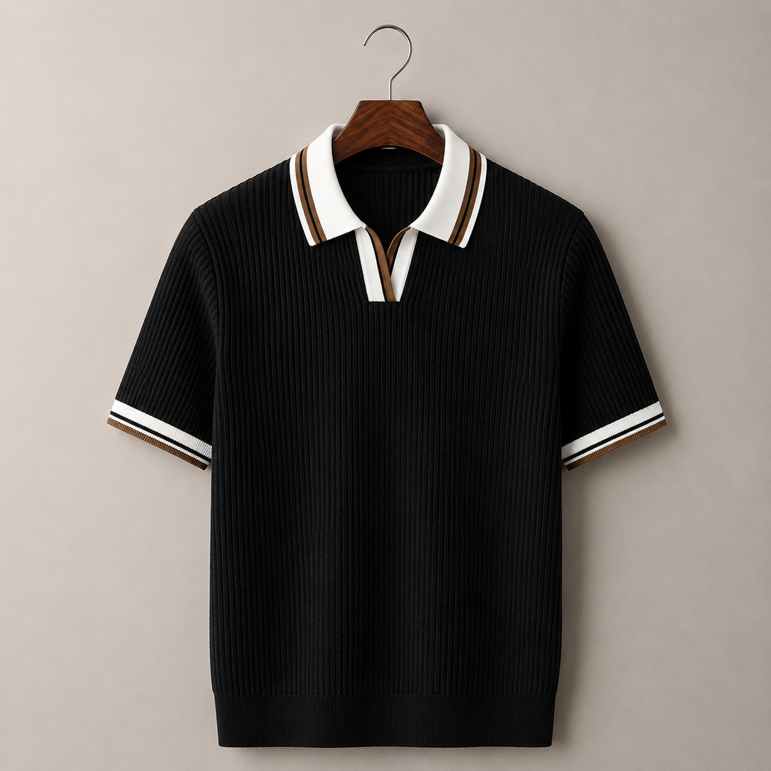 Armano Ribbed Knit Polo