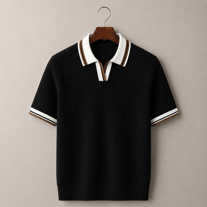 Armano Ribbed Knit Polo
