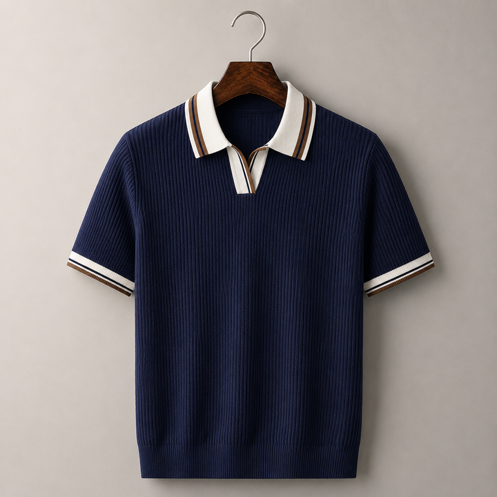 Armano Ribbed Knit Polo
