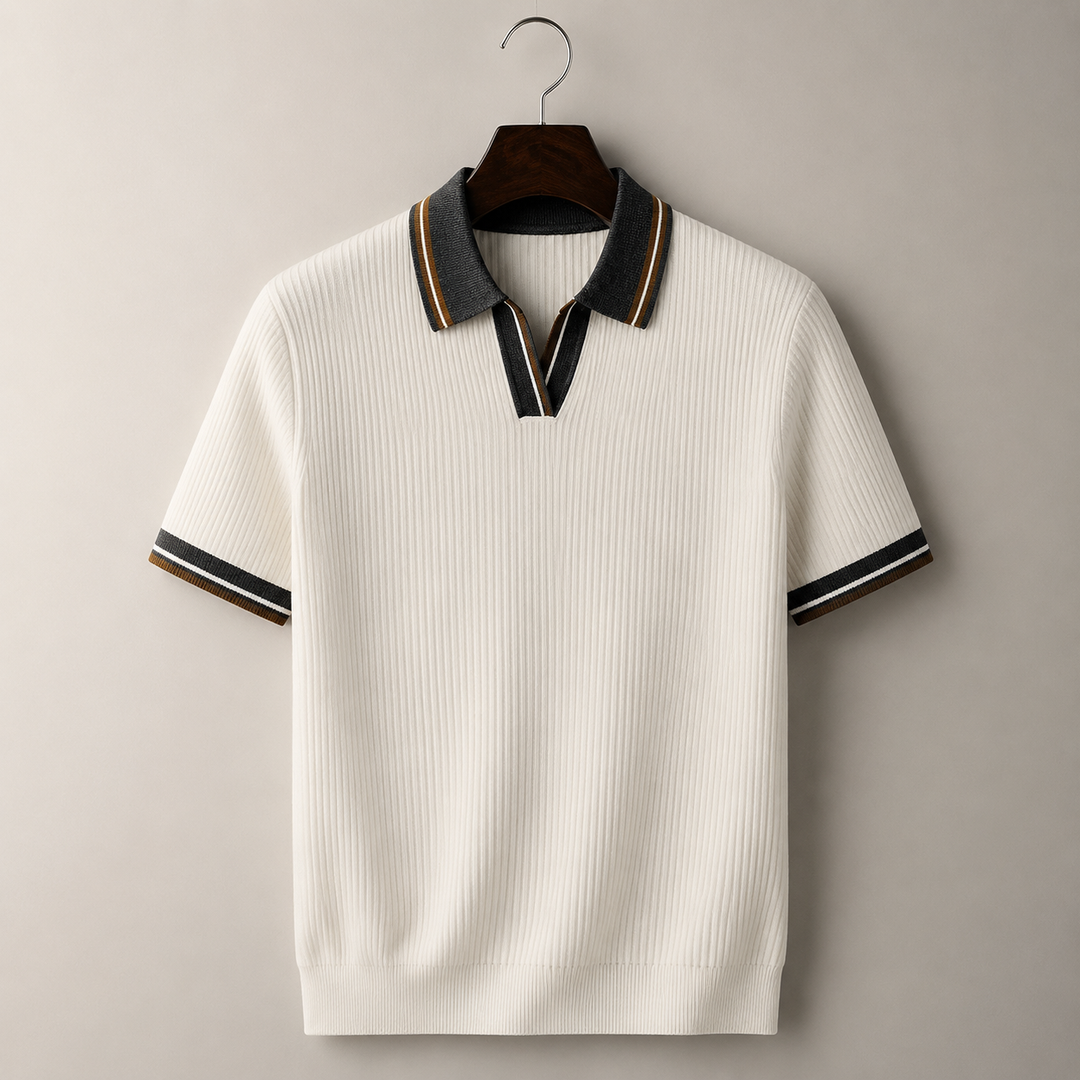 Armano Ribbed Knit Polo
