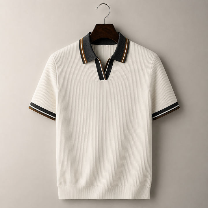 Armano Ribbed Knit Polo