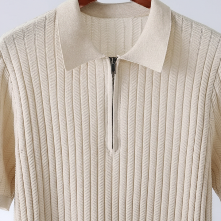 Bruno Ribbed Knit Polo
