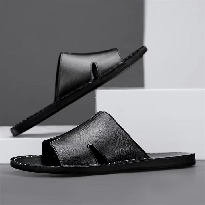 Loreto Leather Slides