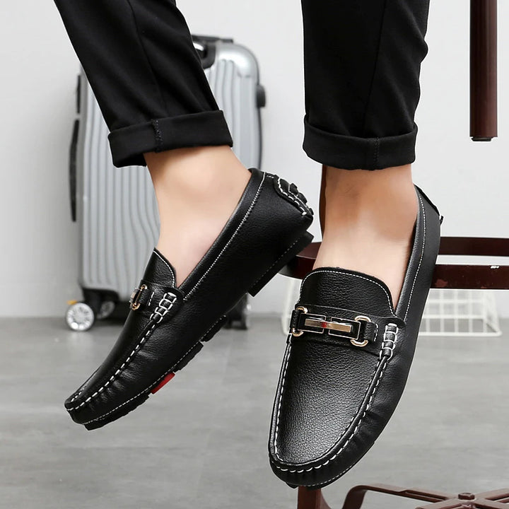 Varenzo Leather Loafers