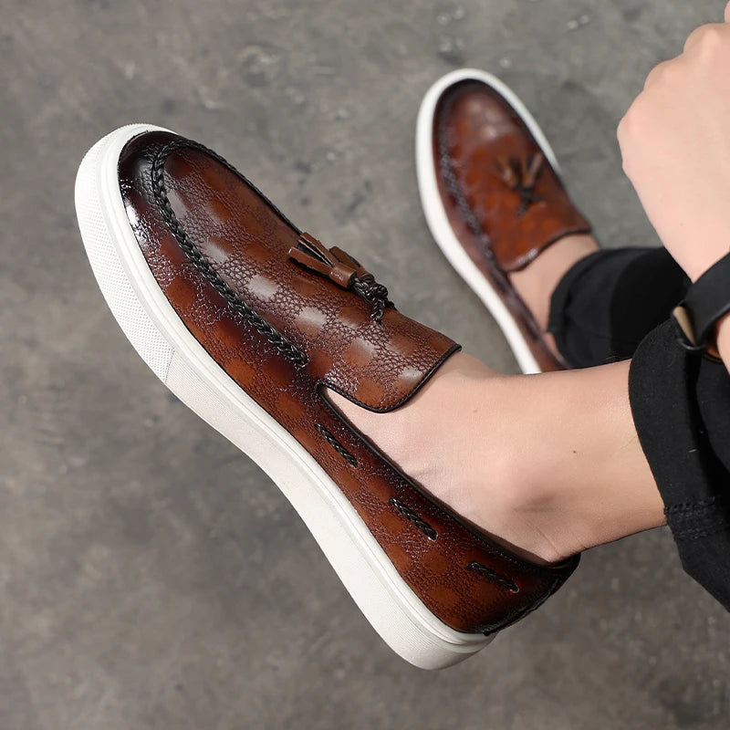 Giovanni Costello Leather Slip-on Shoes