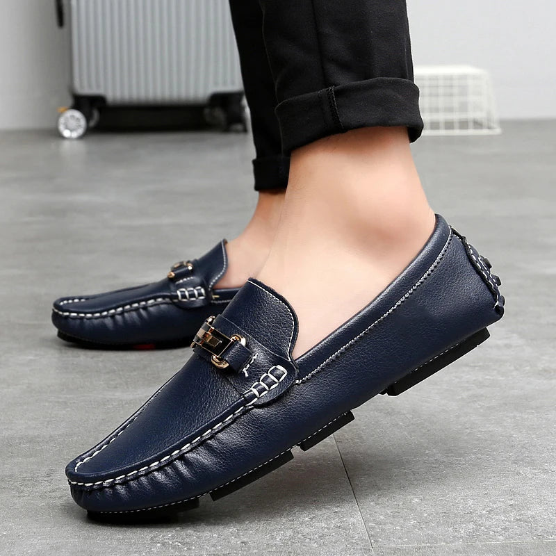 Varenzo Leather Loafers