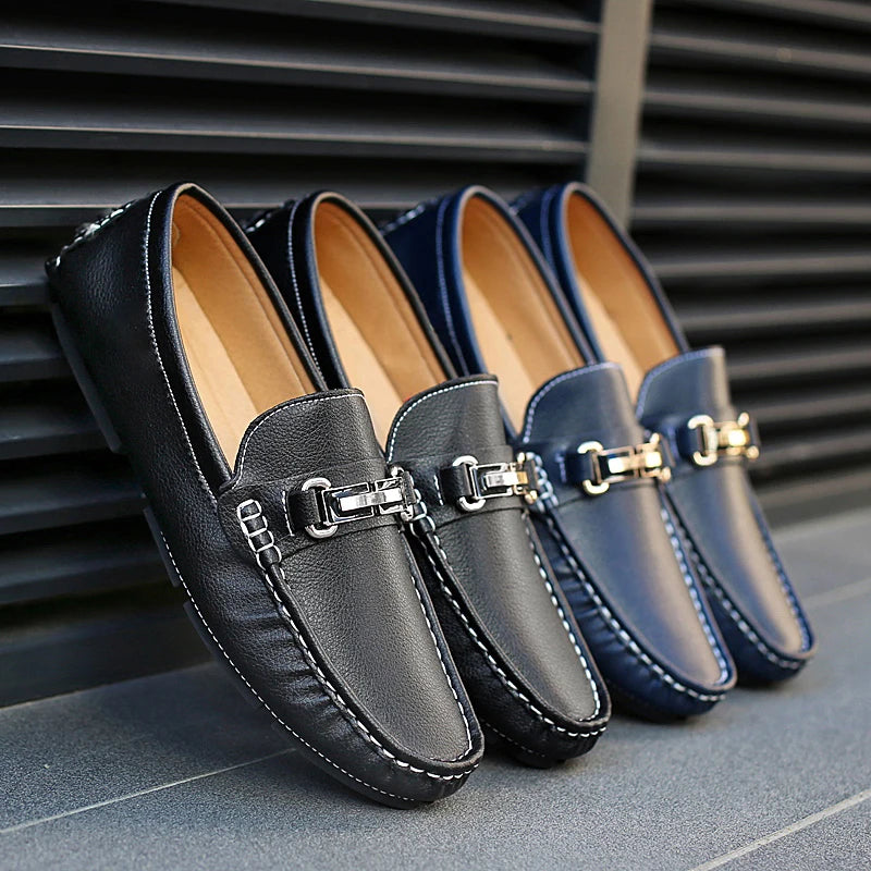 Varenzo Leather Loafers