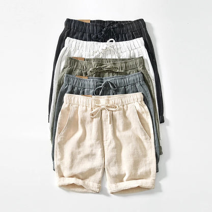 Men's Cotton Linen Drawstring Shorts