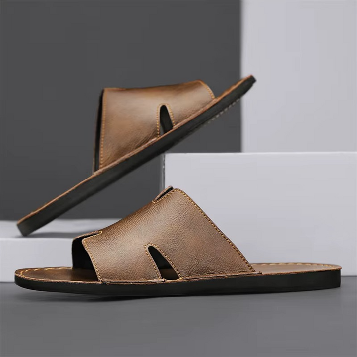 Loreto Leather Slides