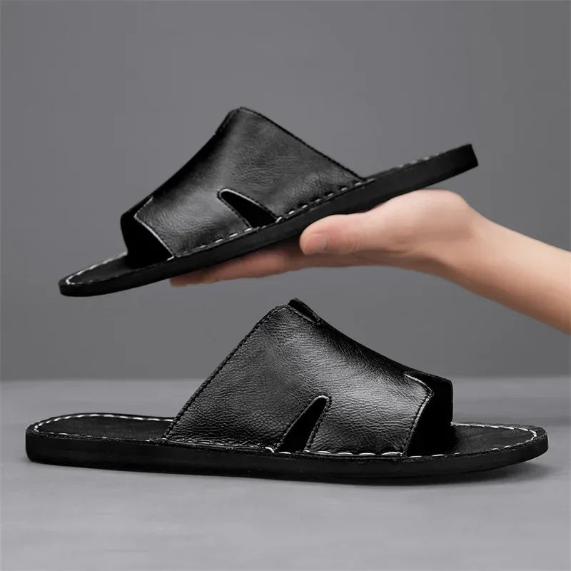 Loreto Leather Slides