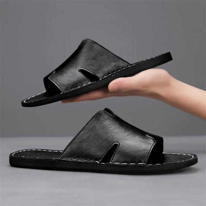 Loreto Leather Slides