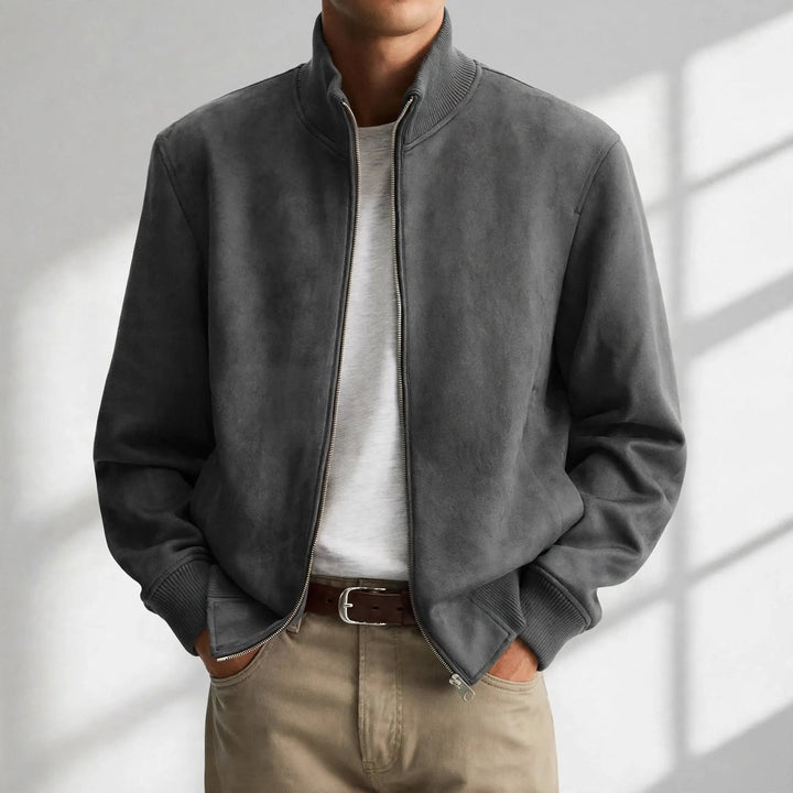 Lennox Suede Bomber Jacket