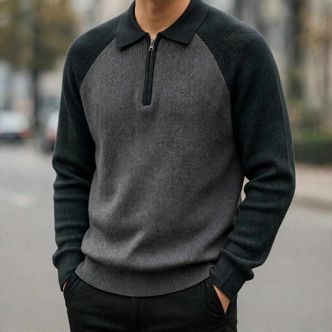 Dawson Quarter-Zip Polo Sweater