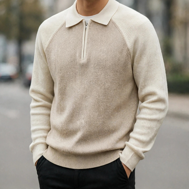 Dawson Quarter-Zip Polo Sweater