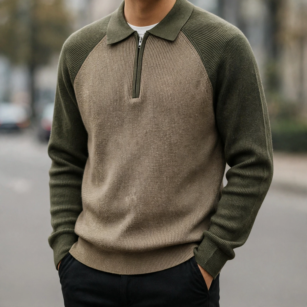 Dawson Quarter-Zip Polo Sweater