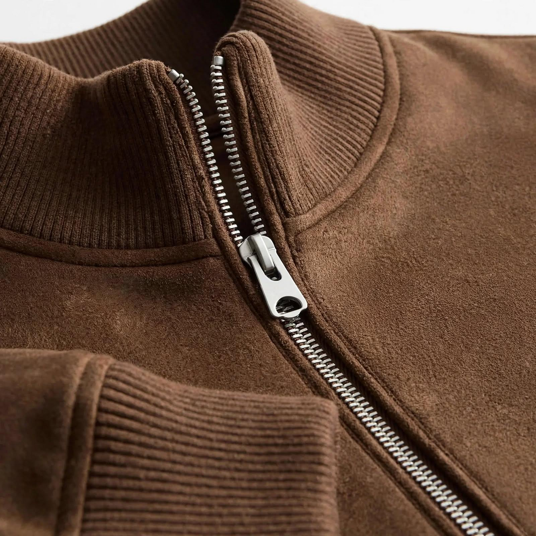 Lennox Suede Bomber Jacket